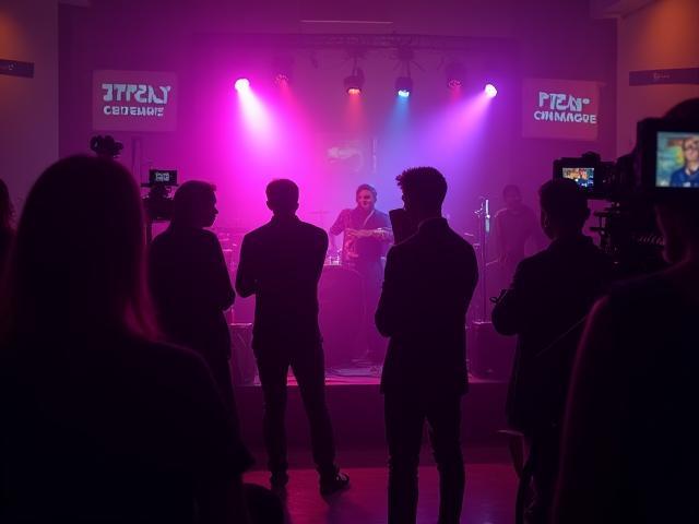Indie musician album launch event with media presence